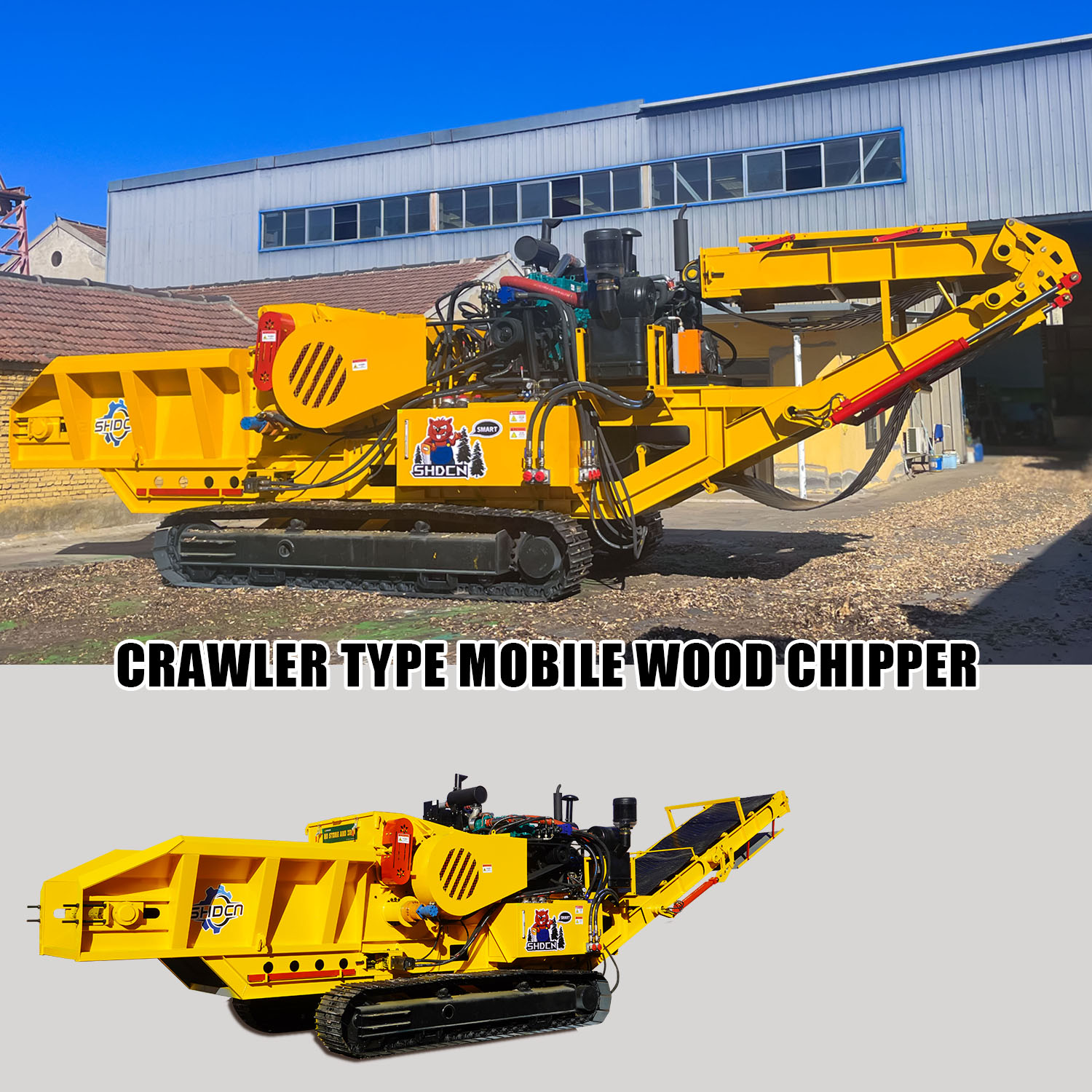 Advantages of the fully hydraulic crawler self-propelled wood crusher developed by our company